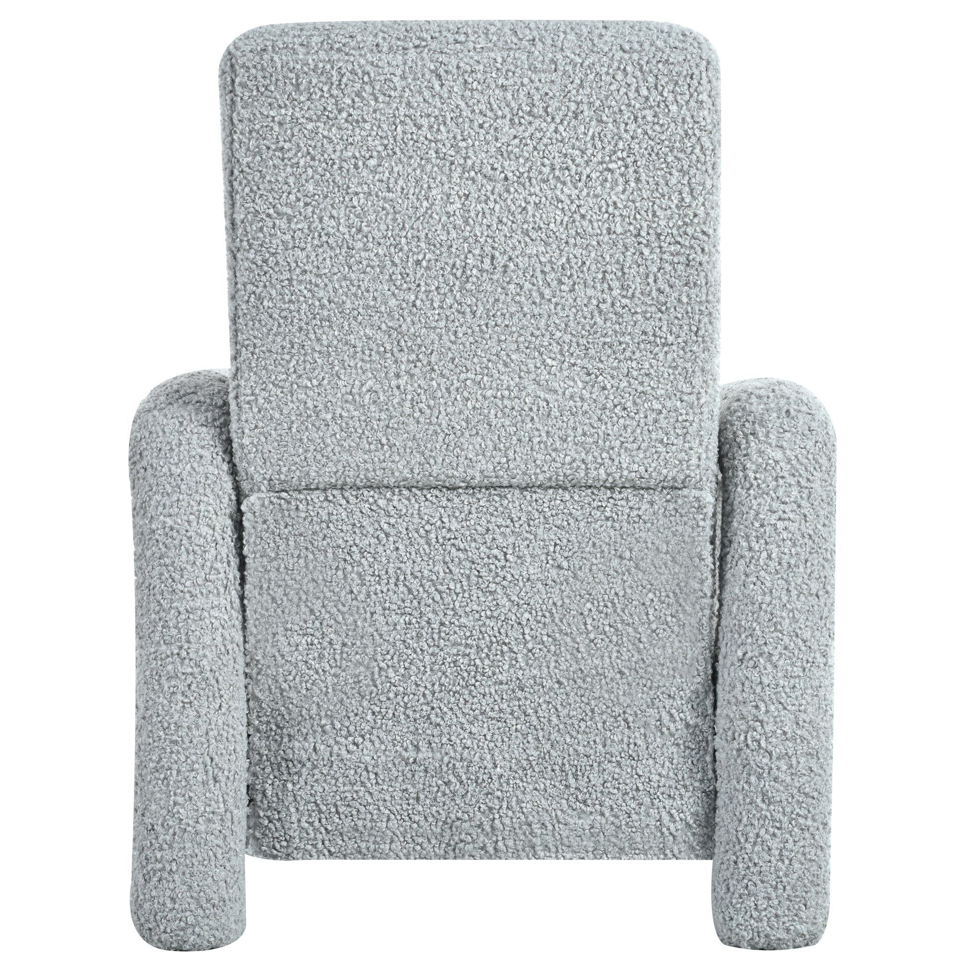 31.25" Push Back Recliner Armchair Upholstered Recliner Chair Single Sofa With Adjustable Backrest For Living Room, Light Grey Light Grey Teddy