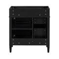 30'' Bathroom Vanity Without Top Sink, Modern Bathroom Storage Cabinet With 2 Drawers And A Tip Out Drawer Not Include Basin Black Bathroom Solid Wood Mdf