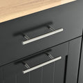 K&K Kitchen Island With Drop Leaf, Kitchen Storage Cart With 3 Tier Pull Out Cabinet Organizer, Internal Storage Rack, Rolling Kitchen Cart On Wheels With Towel Rack, 2 Drawers, For Kitchen, Black Black Brown Kitchen Classic,Farmhouse,Luxury,Modern