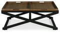 Topeka Cocktail Table Brown Brown Wood