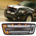 Grille For 2004 2008 Ford F150 With Led Lights Black Abs