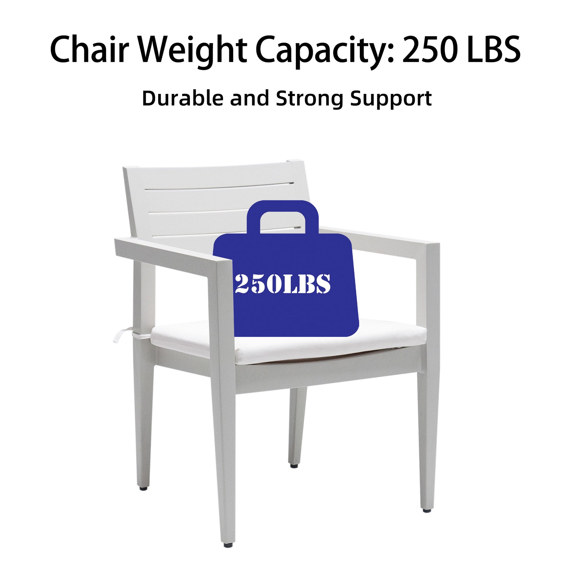 Outdoor Patio Aluminum Stationary Dining Chairs 4Pcs With Outdoor Grade Sunbrella Fabric Cushions, Tapered Feet,Grayish Yes Dining Set Grayish Rust Resistant Frame Garden & Outdoor Fade Resistant Cushion Modern Multiple Chairs Seating Group Foam Aluminum