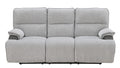 Cyprus 3 Piece Reclining Living Room Set Gray Gray Fabric