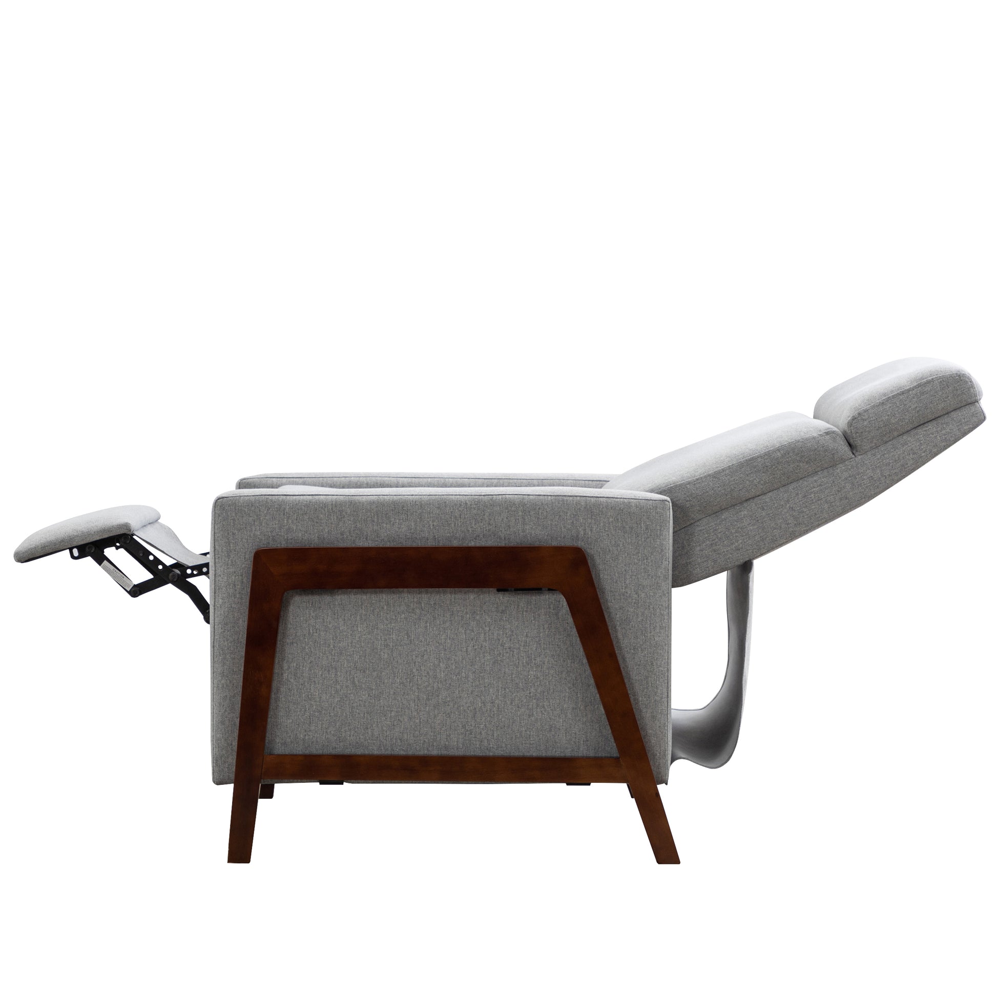 Wood Framed Upholstered Recliner Chair Adjustable Home Theater Seating With Thick Seat Cushion And Backrest Modern Living Room Recliners, Gray Old Sku:Pp289527Aae Gray Linen