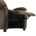 Recliner Chair With Message And Heater, Recliner Chair For Adult, Manual Control Message Chair Brown Steel