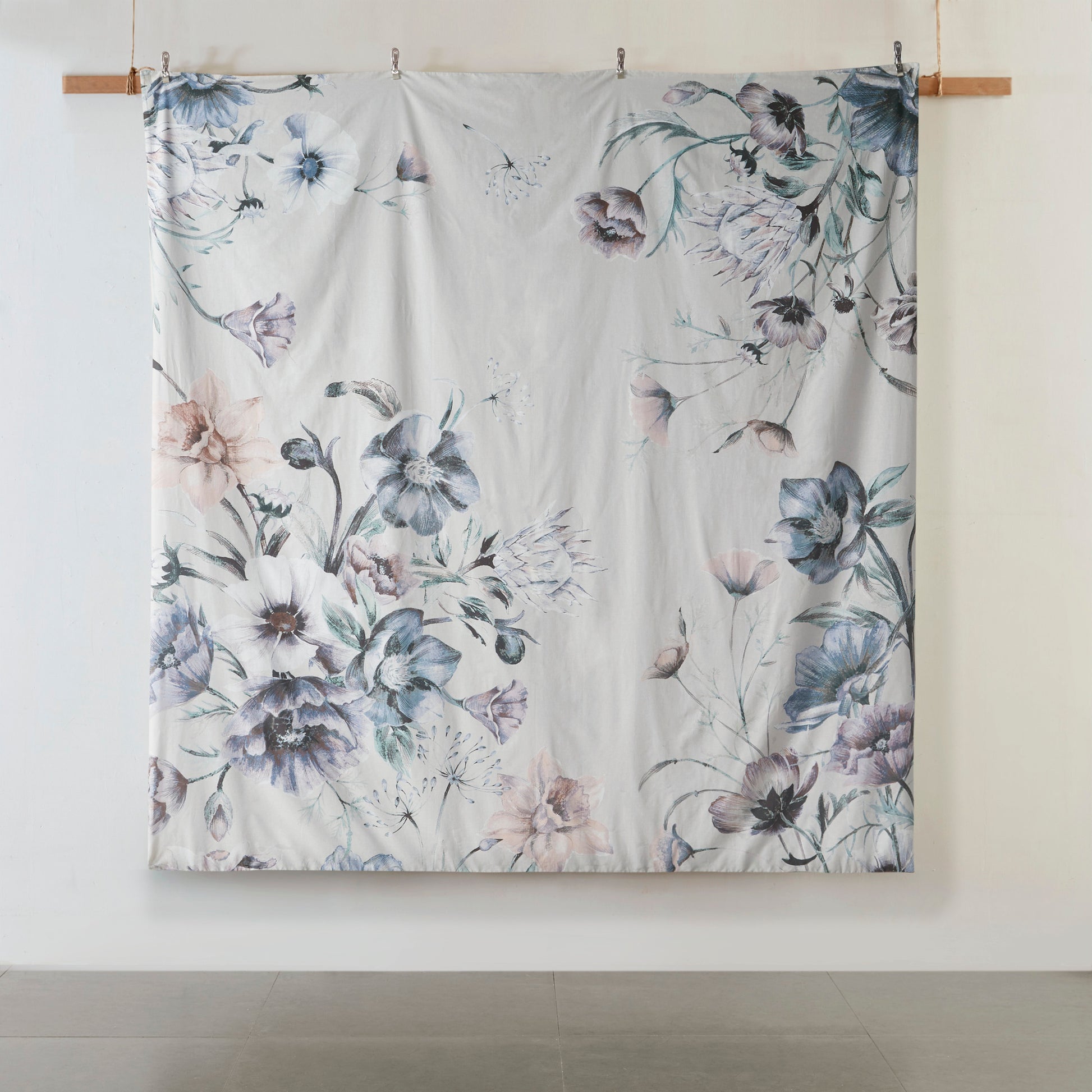 King Cal King 3 Piece Cotton Printed Duvet Cover Set King Multicolor Polyester