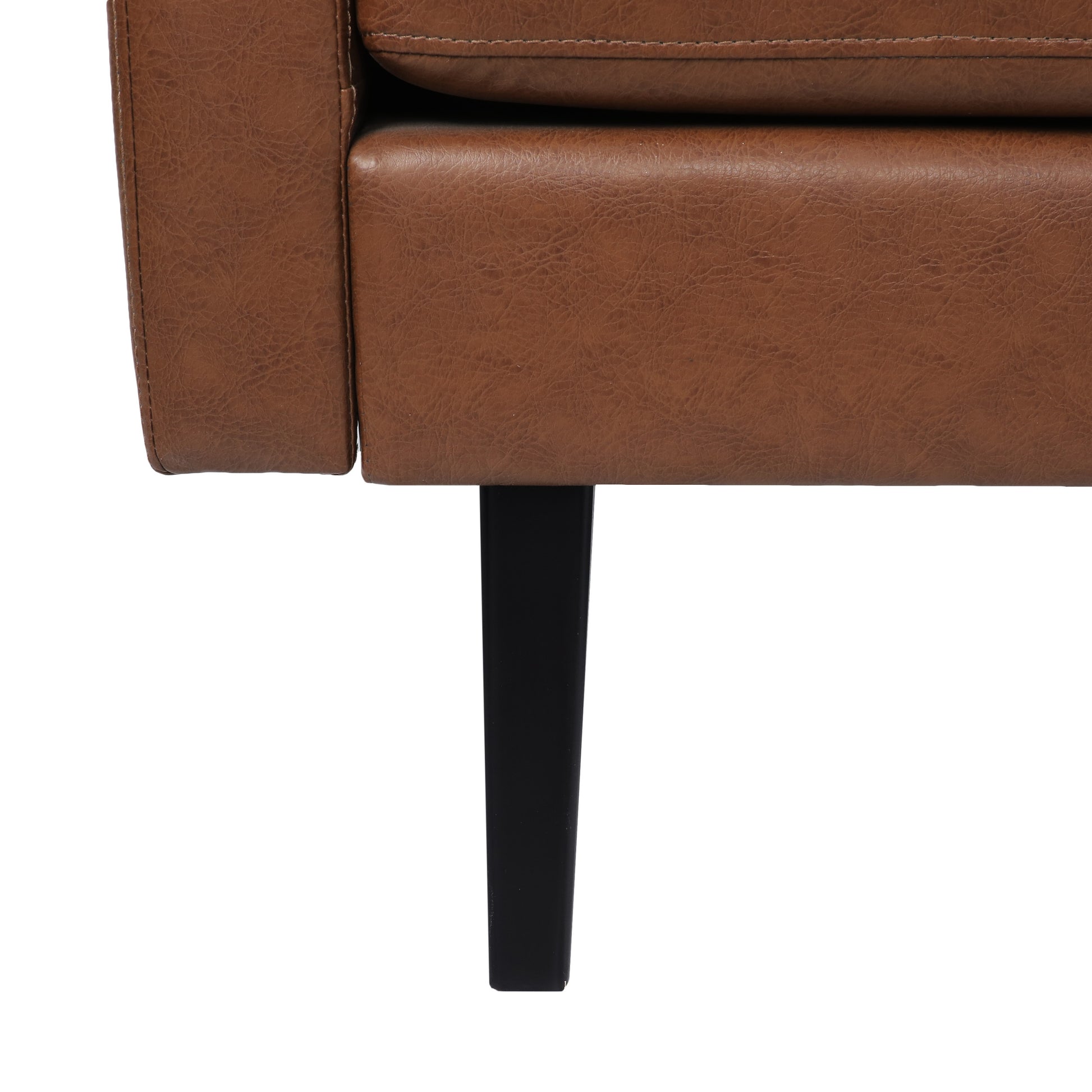 3 Seater Sofa Light Brown Pu 3 Seat