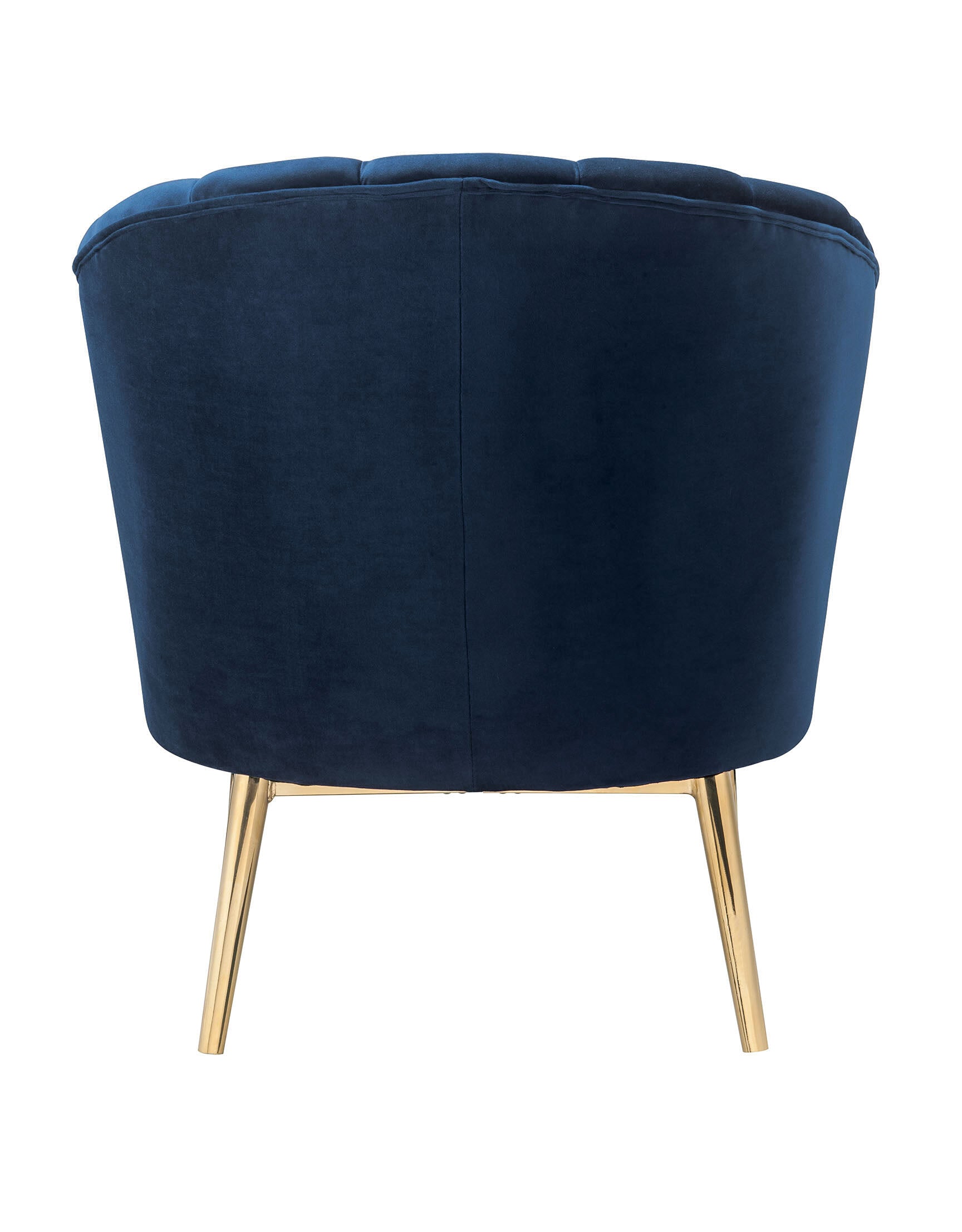 Midnight Blue And Gold Tufted Accent Chair Blue Gold Primary Living Space Wood Fabric