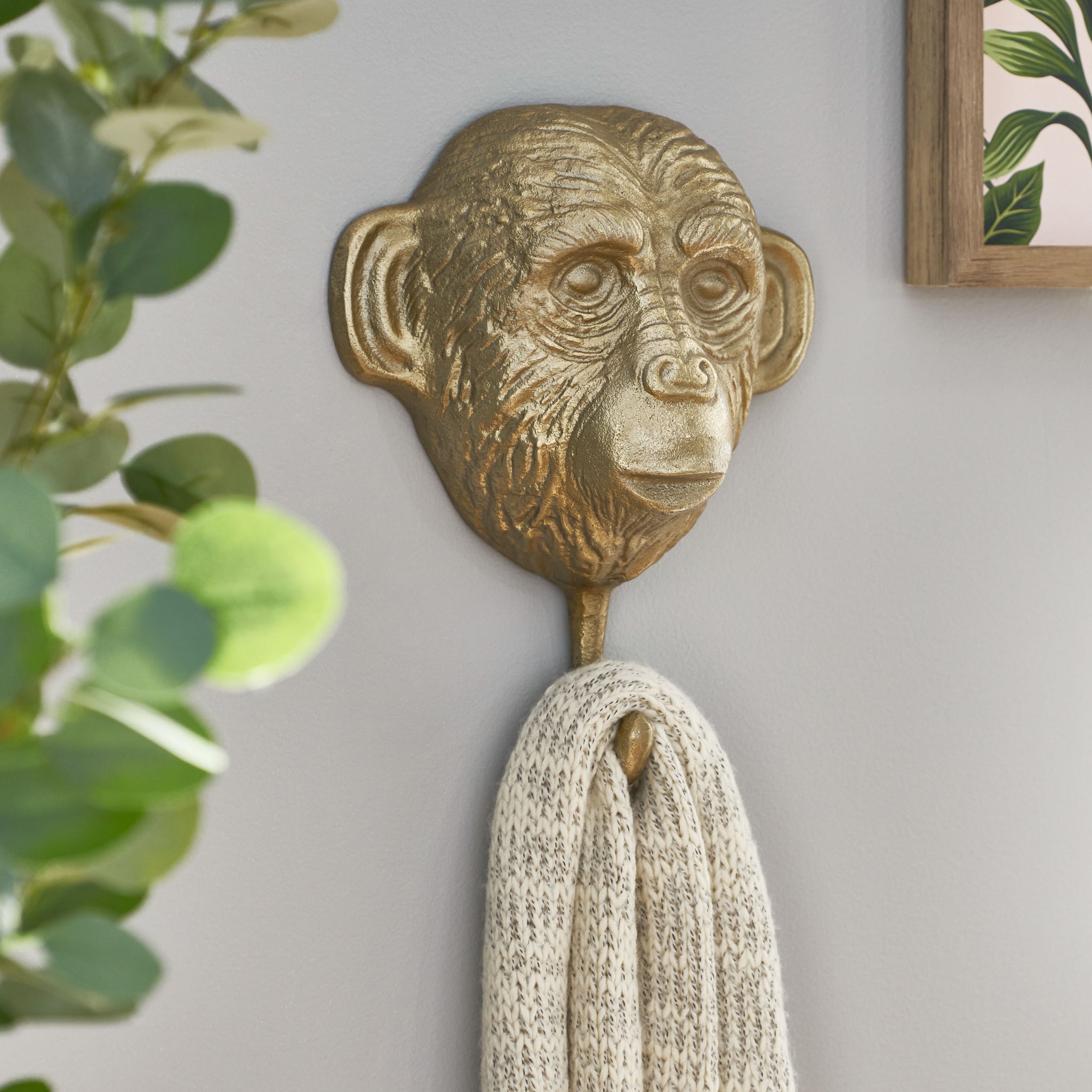Monkey Hanger Antique Brass Aluminium