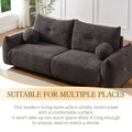 Lamb'S Wool 2 Seater Cushion Sofa 90'' Comfortable Sofa For Living Room Bedroom And Other Casual Spaces Lamb'S Wool Sofa With 2 Cushions And 2 Ball Pillows. Gray Two Sets Gray Foam Fabric 4 Seat