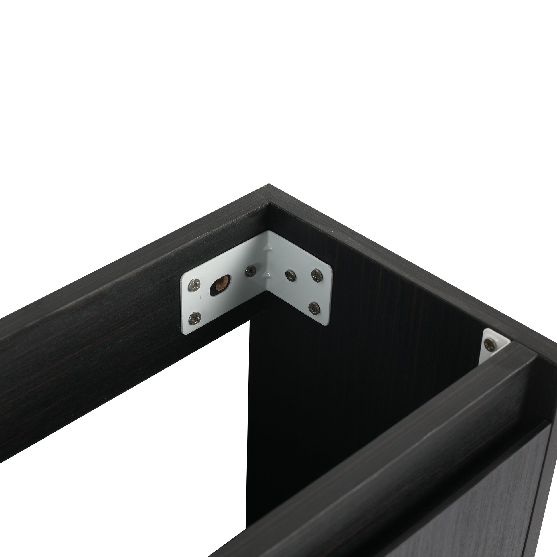 23" Freestanding Bathroom Vanity With Sink, Soft Close Doors Black Chestnut Bathroom Modern Plywood