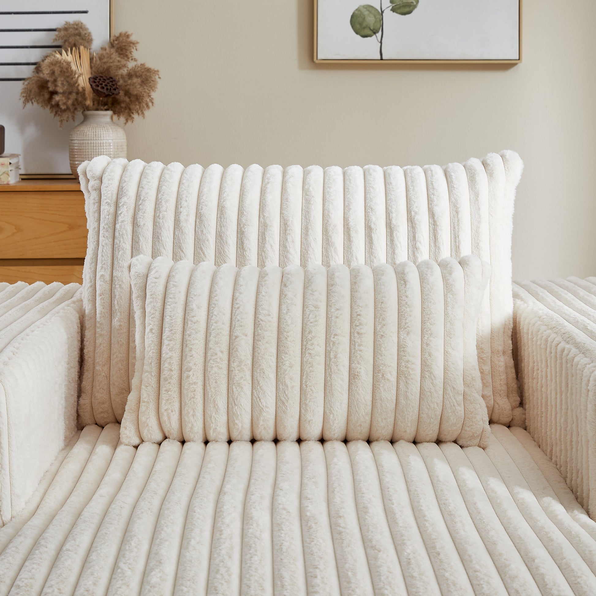 62.5 Inch Corduroy Sponge Sofa Lounge Chair,No Assembly Required,Fluffy Modern Sleeper Chair For Indoor Living Room Bedroom Beige Foam Corduroy 1 Seat