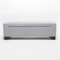 Guernsey Ottoman Light Grey Fabric