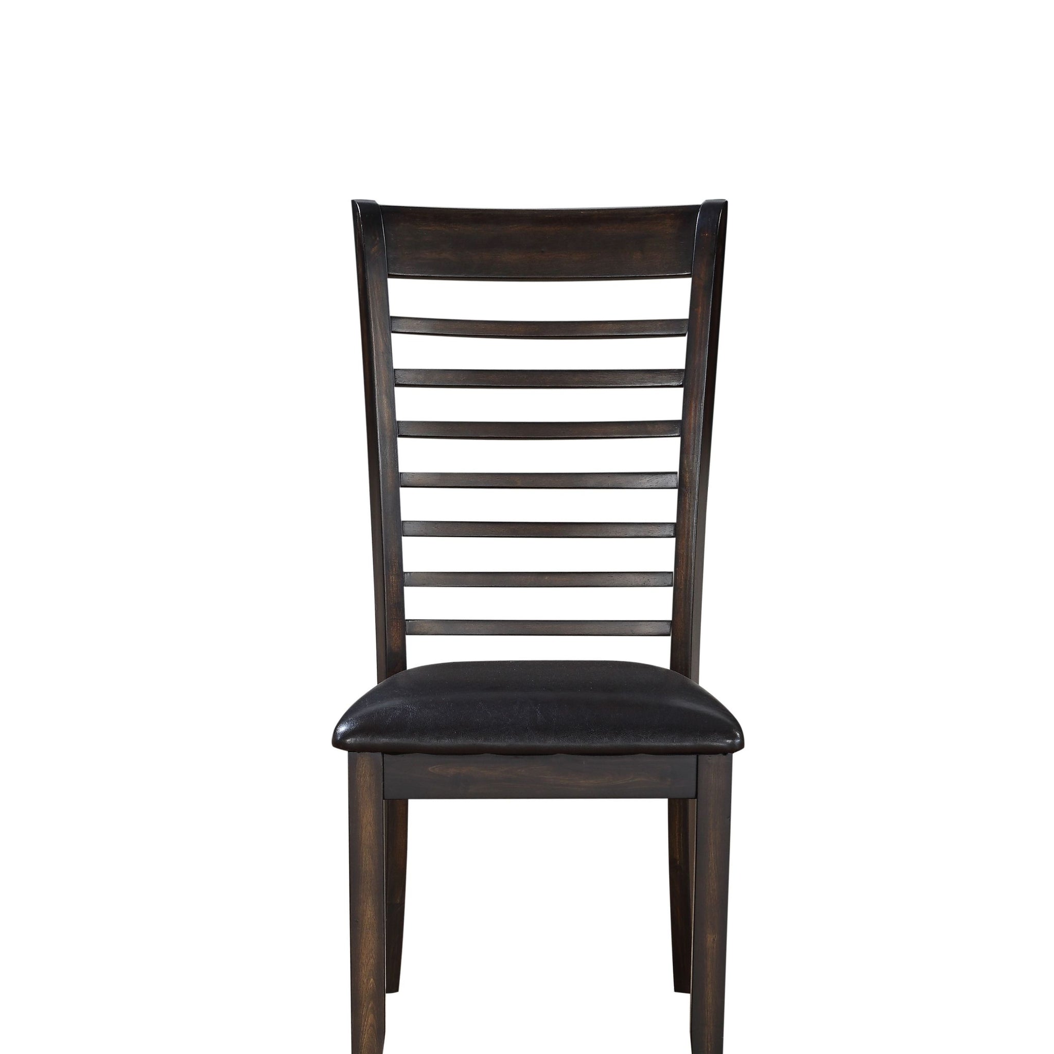 Ally Side Chair Set Of 2 Antique Charcoal Dark Brown Wood
