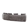 Modular Sectional Sofa, U Shaped Couch With Sofa For Five & Pillows, Modern Minimalist Chenille Fabric Large Comfy Cloud Sofas, Living Room Furniture Sets Gray Chenille 5 Seat