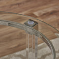 Round End Table Clear Glass