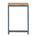 Accent Table Medium Antique Natural Nature Rectangular Wood Metal
