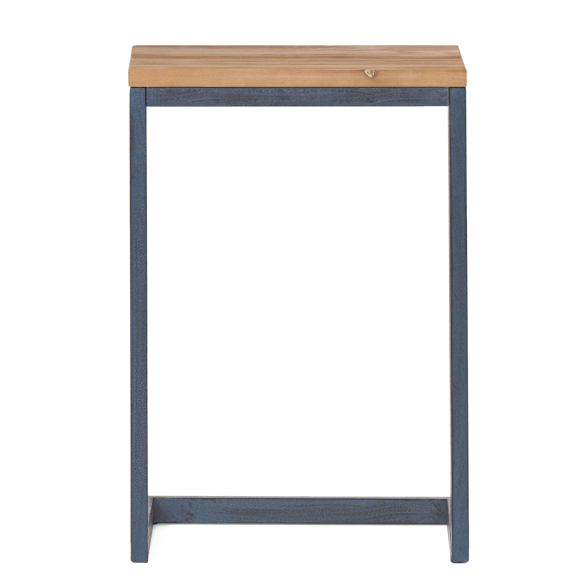 Accent Table Medium Antique Natural Nature Rectangular Wood Metal