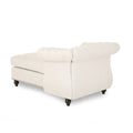 Chaise Lounge Beige Fabric