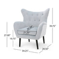 Arm Chair Light Grey Velvet