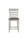 Hyland Counter Chair Set Of 2 Dark Gray Dark Gray Faux Leather