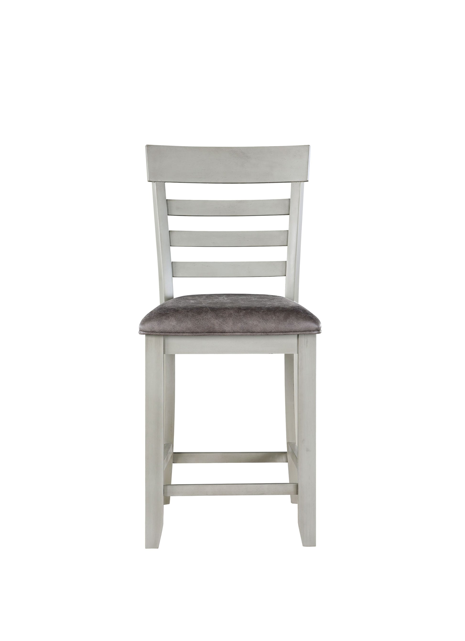 Hyland Counter Chair Set Of 2 Dark Gray Dark Gray Faux Leather