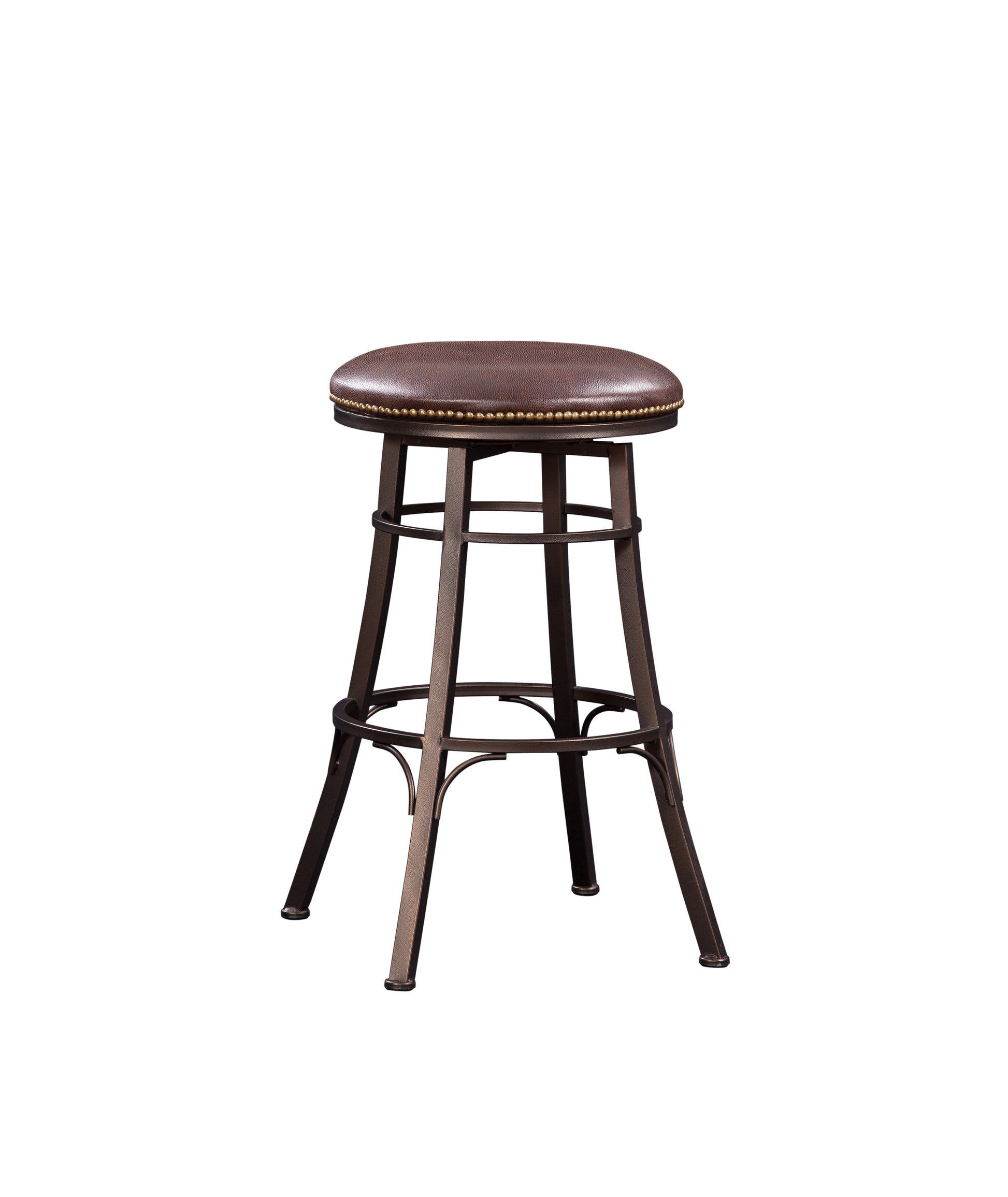 Bali Backless Swivel Bar Chair Dark Brown Dark Brown Wood