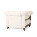 Club Chair Beige Fabric