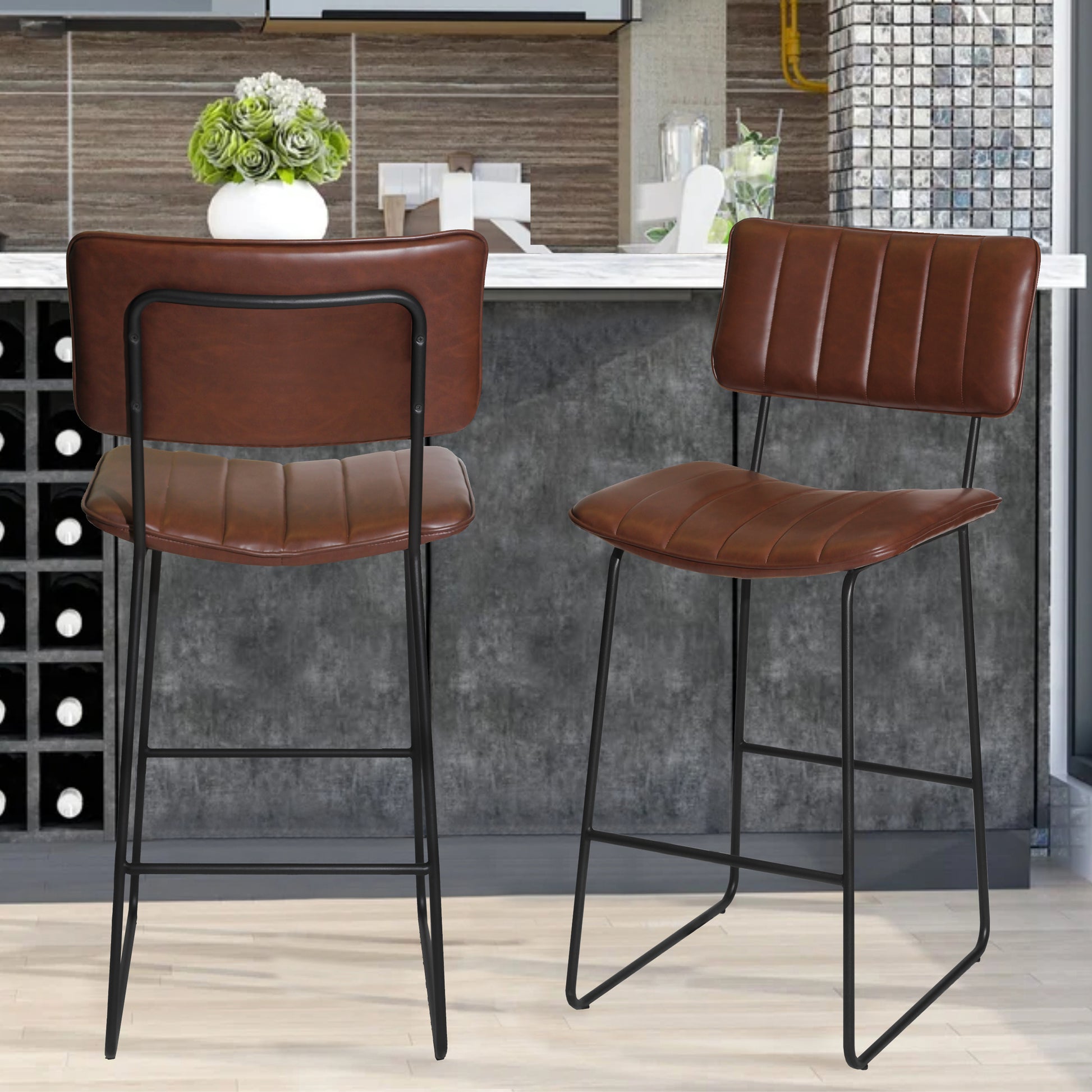 Tribeca Barstool Dark Brown Dark Brown Wood