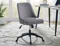 Kinsley Swivel Upholstered Desk Chair Dark Gray Dark Gray Fabric
