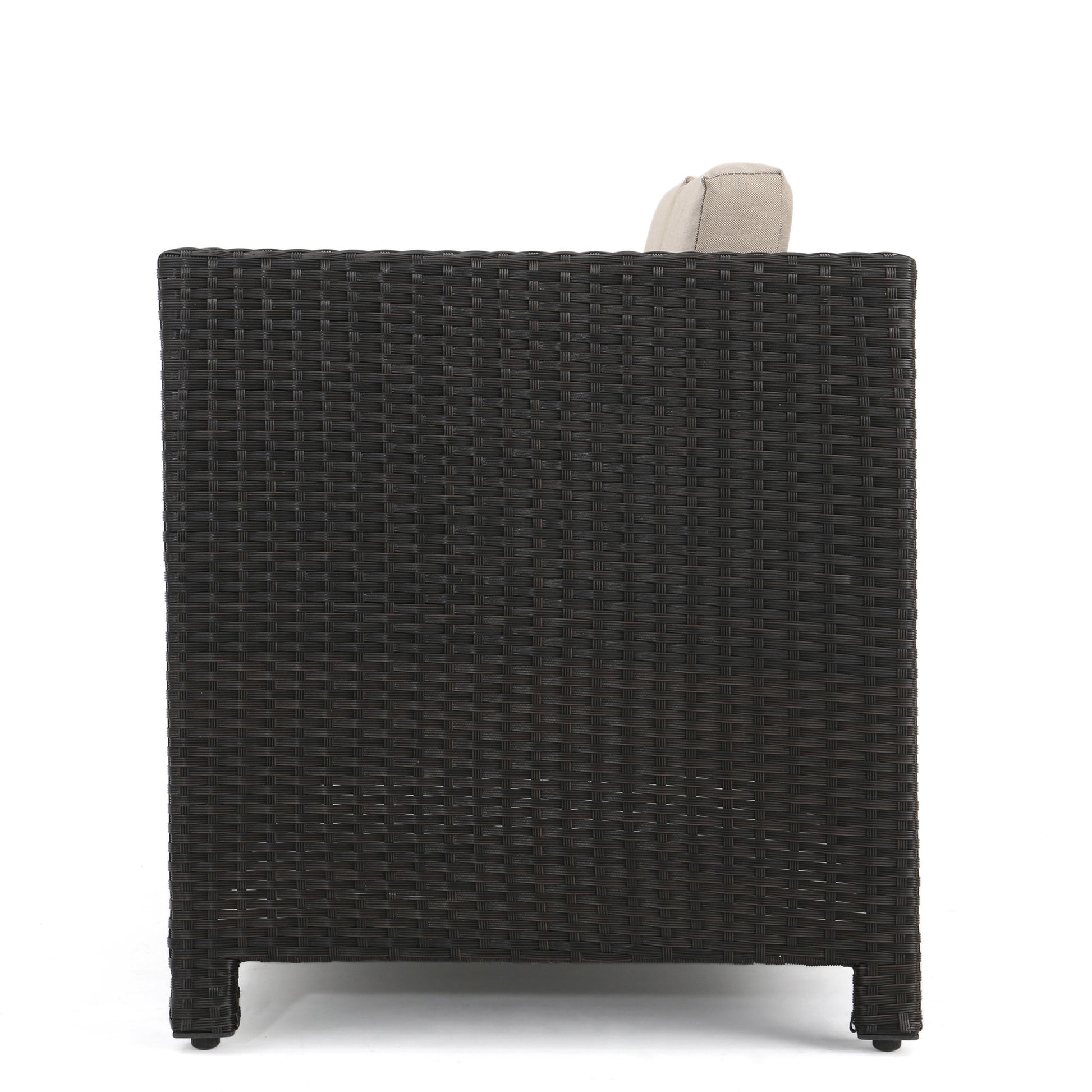 Puerta Seat Brown Pe Rattan Iron