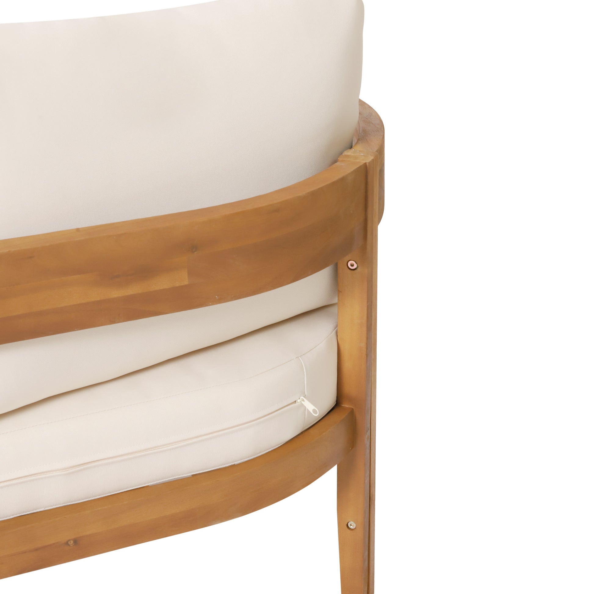 Brooklyn Sofa Set Teak Beige Beige Acacia Wood