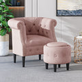 Chair Ottoman Blush Fabric