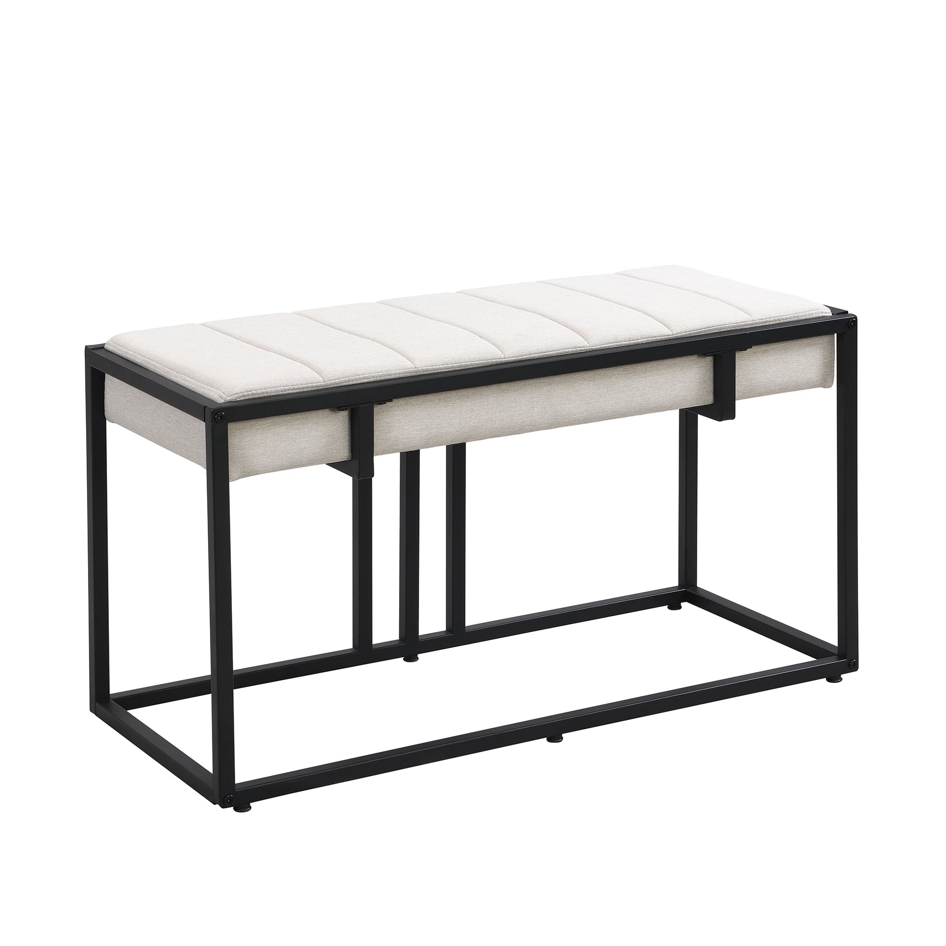 Modern Faux Marble 6 Piece Dining Table Set,60Inch Metal Kitchen Table Set With Upholstered Dining Chairs And Bench, Black Metal Dining Room Bench Seating Rectangular Dining Table With Chair And Bench Metal Wood Black Seats 6 60 Inches Farmhouse Trestle