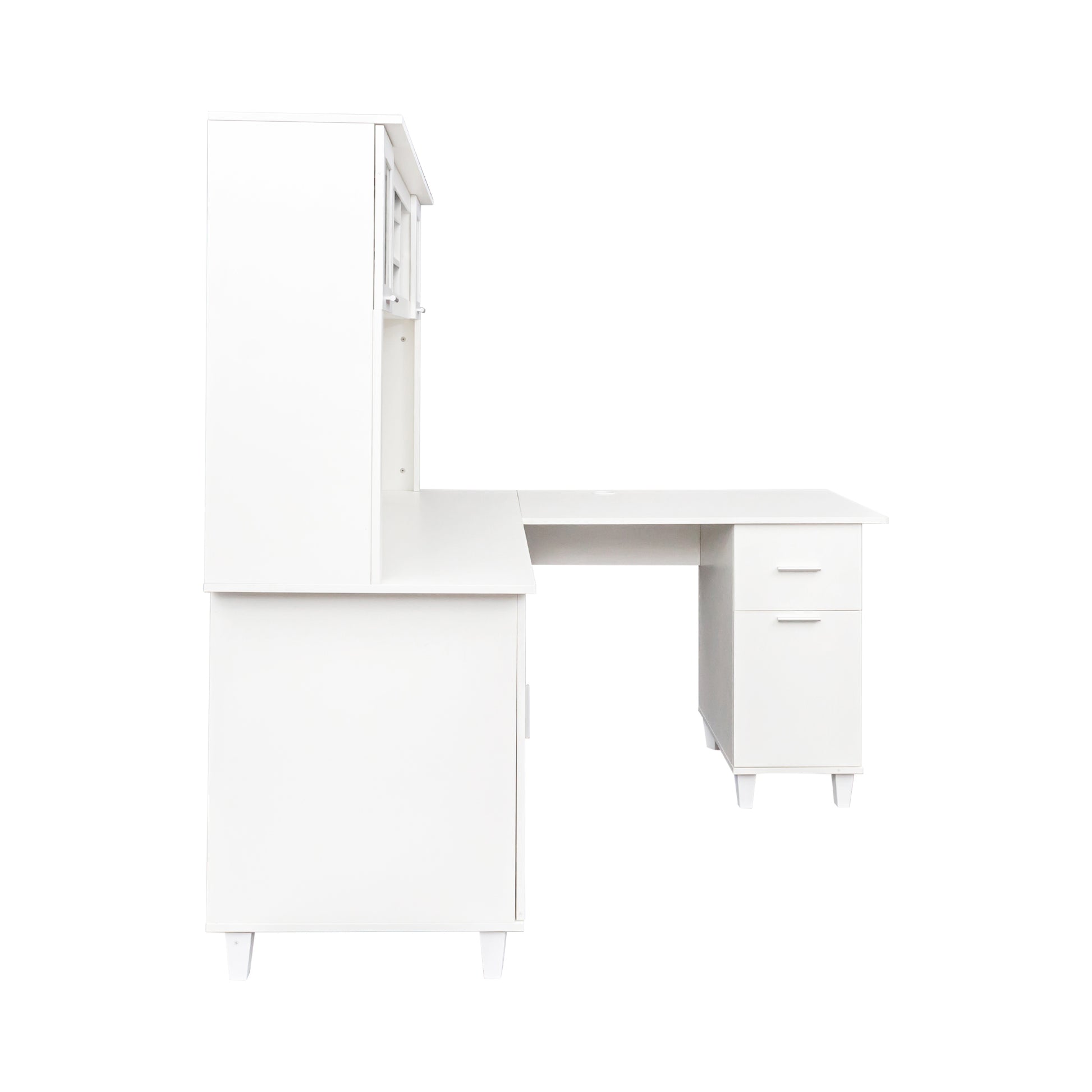Home Office Computer Desk White Particle Board Mdf