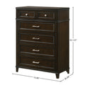 Merlot 5 Drawer Chest Mahogany Solid Wood Mdf