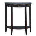 Black Console Table With Bottom Shelf Black Primary Living Space Transitional Pine Drawers Wood