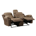 Plush Comfort Sofa Set 2Pc Brown Microfiber Upholstered Tufted Details Reclining Sofa Loveseat Plush Arms Modern Living Room Furniture Brown Microfiber Wood Primary Living Space Contemporary,Modern Pillow Top Arms Plywood,Solid Wood 5 Seat