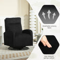 Jiada Upholstered Swivel Glider.Flannel Fabric.Rocking Chair For Nursery In Black.Modern Style One Left Bag Black Primary Living Space Foam Corduroy