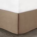 7 Piece Faux Suede Comforter Set Tan Cal King California King Tan Polyester