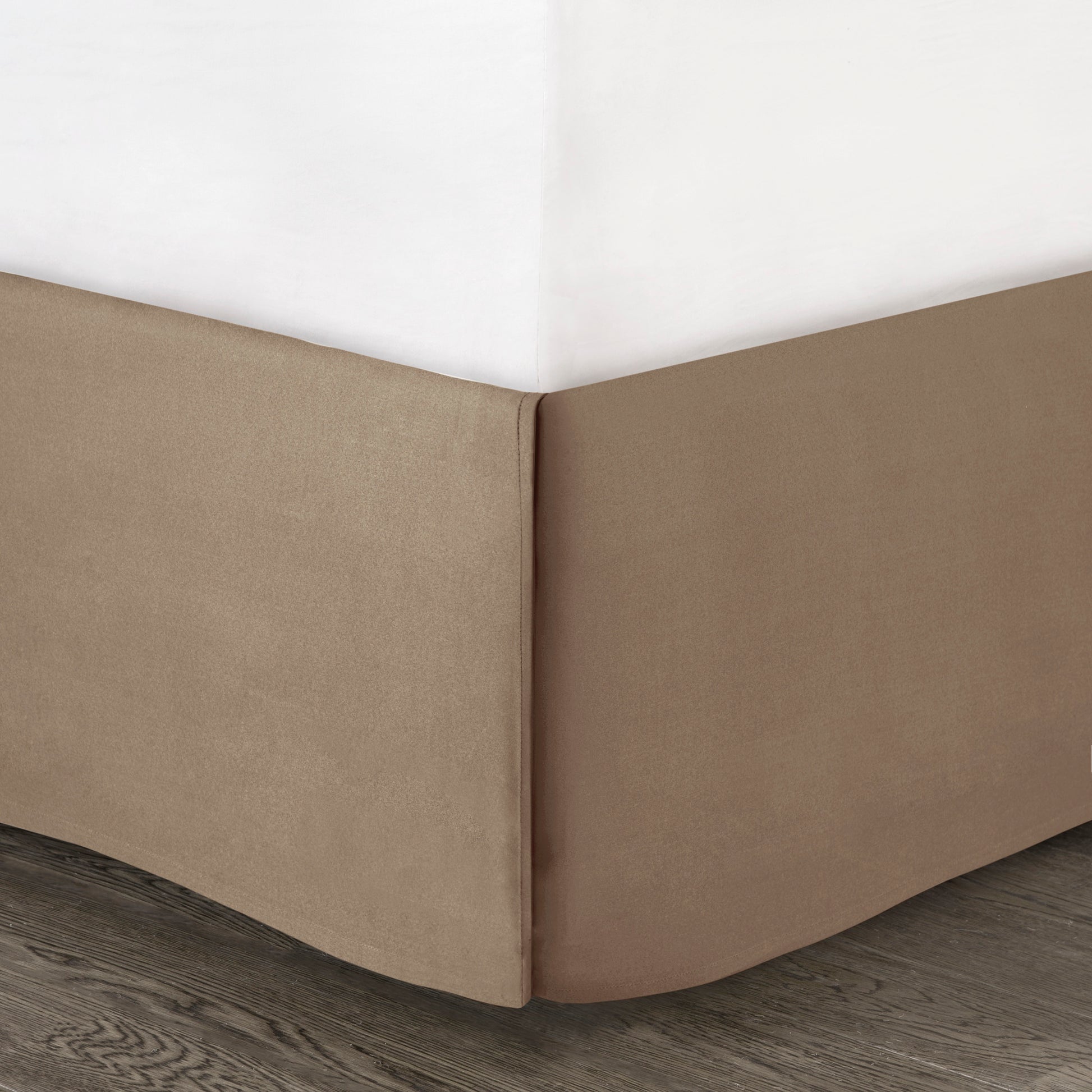 7 Piece Faux Suede Comforter Set Tan Cal King California King Tan Polyester