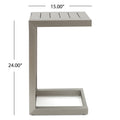 Cape Coral Alu C Shaped Table Silver Aluminium