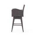 Pe Swivel Arm Bar Stool Brown Multi Rattan