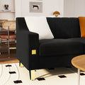 Fx P85 2S Bk 2 Seats Sofa Black Velvet 2 Seat