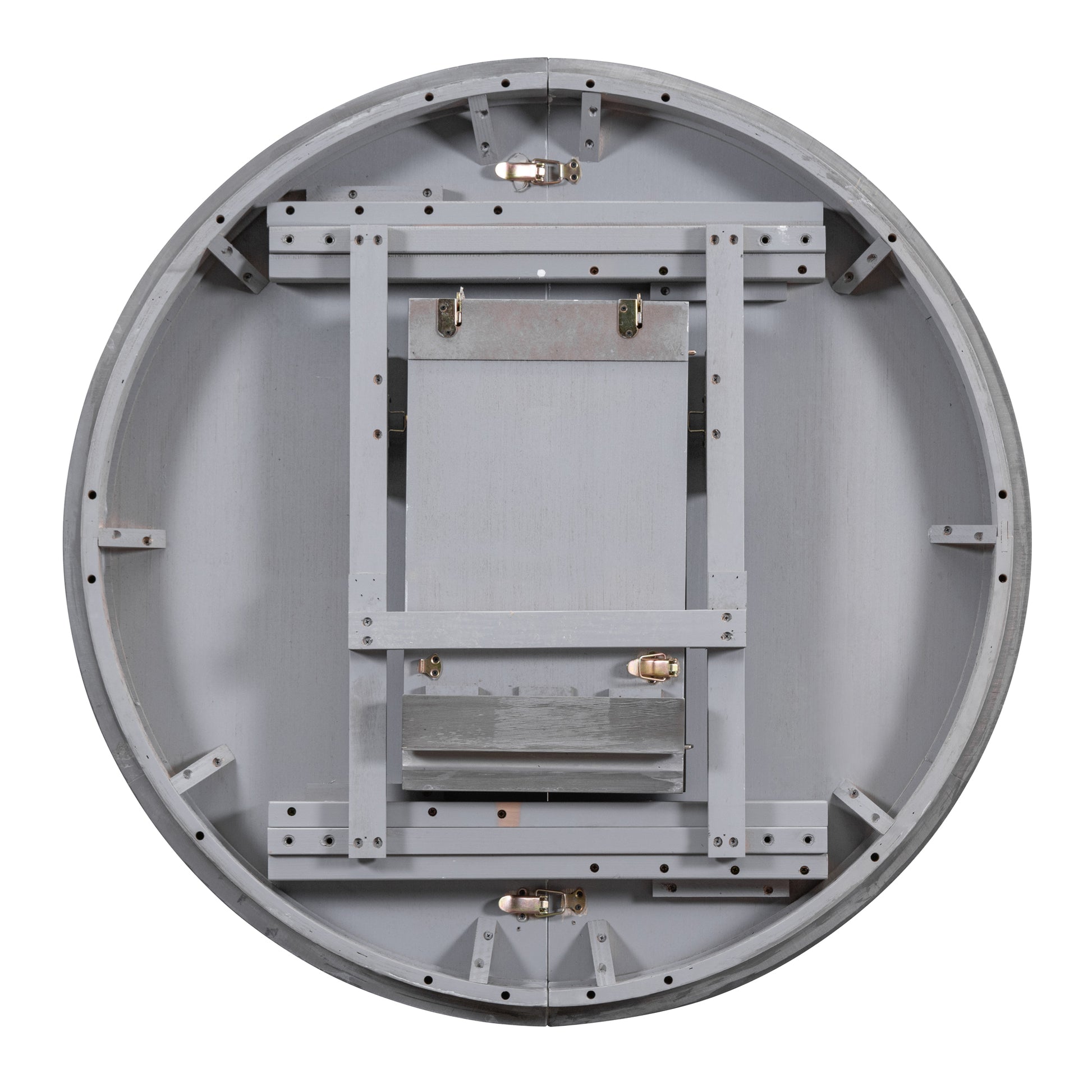 5 Piece Retro Functional Dining Table Set Extendable Round Table And 4 Upholstered Chairs For Dining Room And Living Room Grey Grey Solid Wood