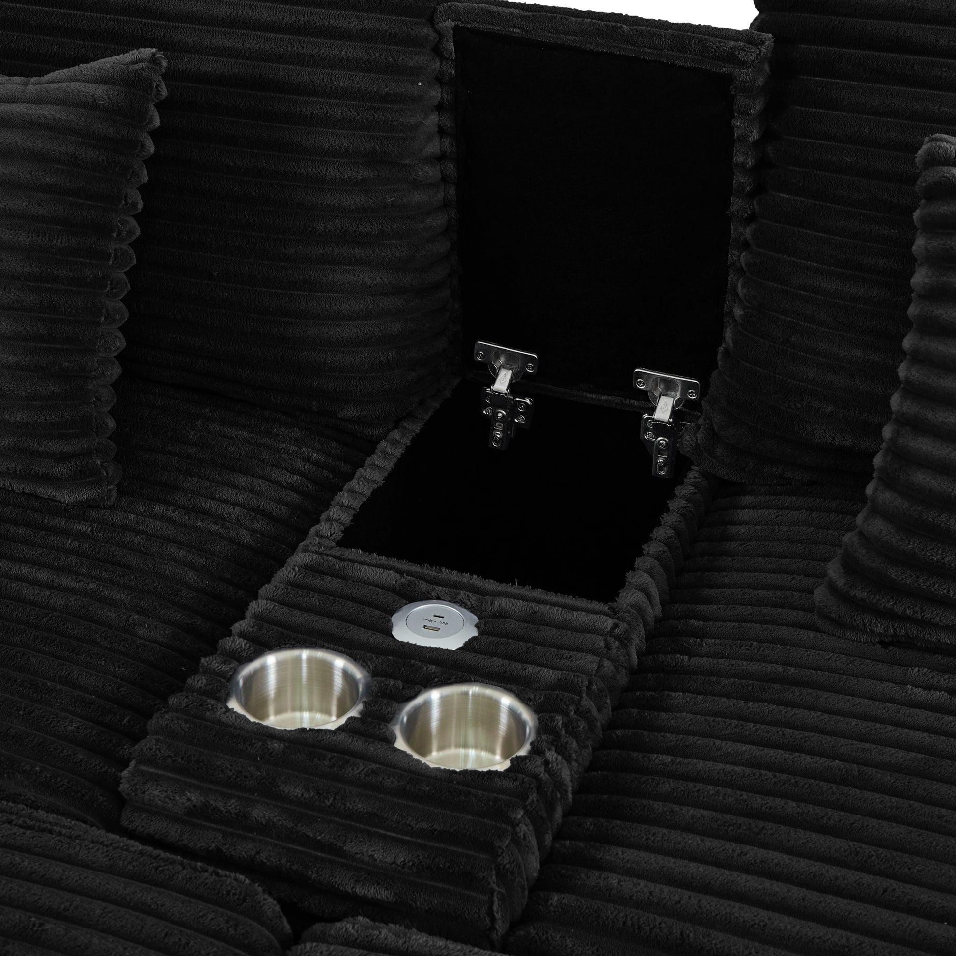 Seat Black Black Plywood 2 Seat