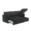 United We Win Furniture, Modular L Shaped Sofa, Modular Long Sofa With Reversible Chaise Lounge, Sofa Bed, Sleeper Sofa, Modular Sofa Combination With Storage Seats. Black Velvet 3 Seat