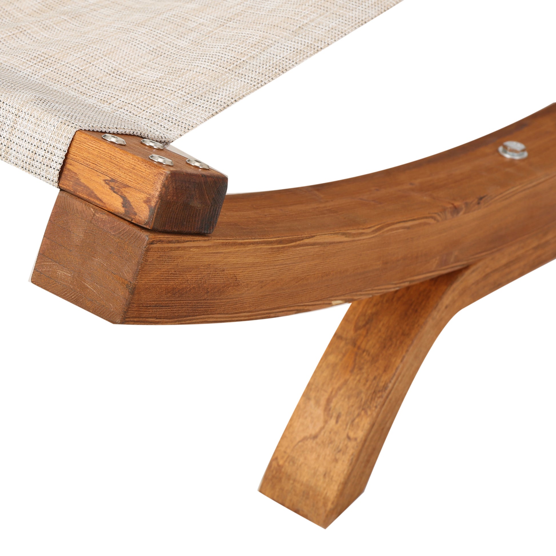 San Juan Sunbed W Adjustable Canopy Teak Metal Mesh