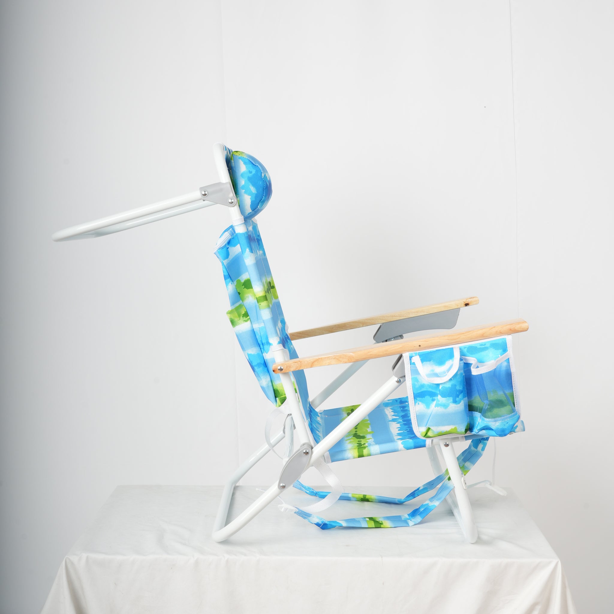 2Pcs Backpack Beach Chairs Backpack Beach Chairs For Adults 5 Position Chair With Pouch Folding Lightweight Positions Back Pack 13 Inch High Alabaster Aluminium