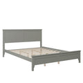 Modern Gray Solid Wood Queen Platform Bed Old Sku:Wf283525Aae Queen Gray Solid Wood